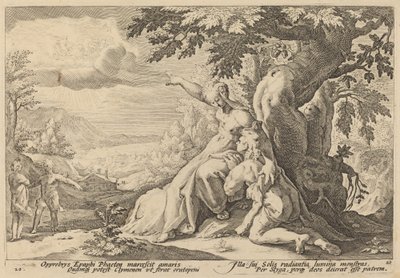 Clymene Incoraggia Fetonte a Trovare Helios da Workshop of Hendrick Goltzius, after Hendrick Goltzius