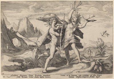 Dafne trasformata in albero di alloro da Workshop of Hendrick Goltzius, after Hendrick Goltzius
