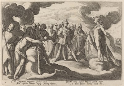 Giove e gli Dei Chiedono a Helios di Riprendere il Controllo del Carro da Workshop of Hendrick Goltzius, after Hendrick Goltzius