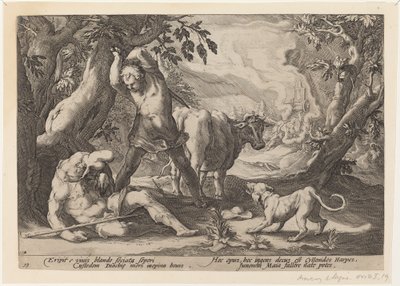 Paesaggio con Mercurio che Alza la Spada per Uccidere un Argus Addormentato da Workshop of Hendrick Goltzius, after Hendrick Goltzius