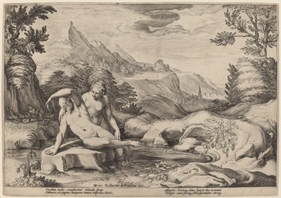 Salmacis e Ermafrodito da Workshop of Hendrick Goltzius, after Hendrick Goltzius