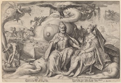 La Disputa tra Giove e Giunone da Workshop of Hendrick Goltzius, after Hendrick Goltzius