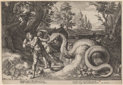Il drago che divora i compagni di Cadmo da Workshop of Hendrick Goltzius, after Hendrick Goltzius