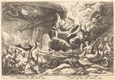La caduta di Fetonte da Workshop of Hendrick Goltzius, after Hendrick Goltzius