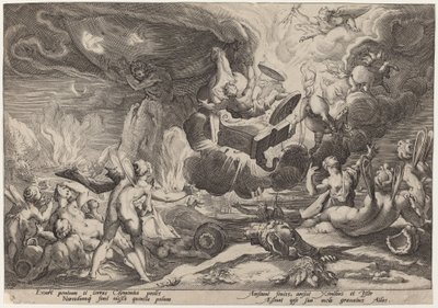La caduta di Fetonte da Workshop of Hendrick Goltzius, after Hendrick Goltzius
