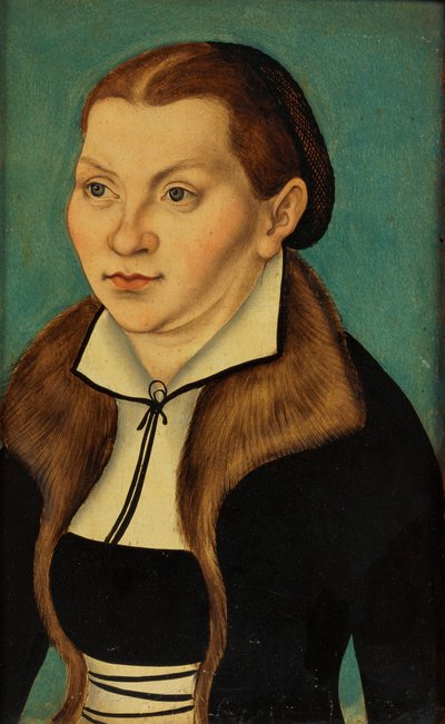 Dittico con i ritratti di Lutero e di sua moglie da workshop of Lucas Cranach the Elder