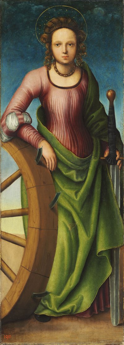 Tedesco: Die Hl. Caterina Santa di Alessandria da workshop of Lucas Cranach the Elder