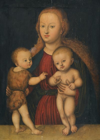 Tedesco: Madonna con Bambino e San Giovanni Battista Vergine e Bambino con San Giovanni da workshop of Lucas Cranach the Elder