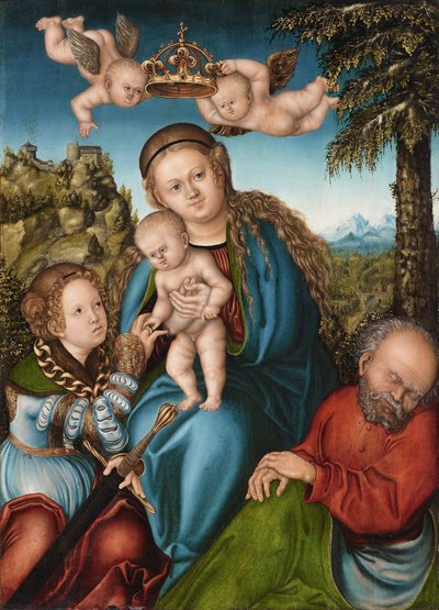 Il matrimonio mistico di Santa Caterina da workshop of Lucas Cranach the Elder
