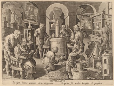 Distillazione da Workshop of Philip Galle after Jan van der Straet