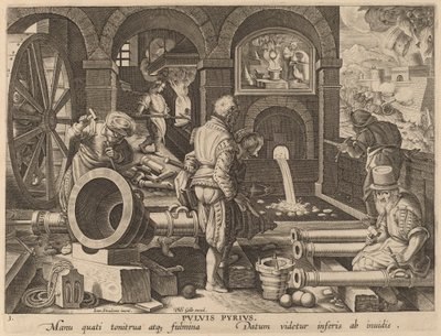 Pulvis Pyrius (Polvere da sparo) da Workshop of Philip Galle after Jan van der Straet