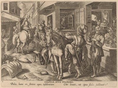 Staffe, o poggiapiedi da Workshop of Philip Galle after Jan van der Straet