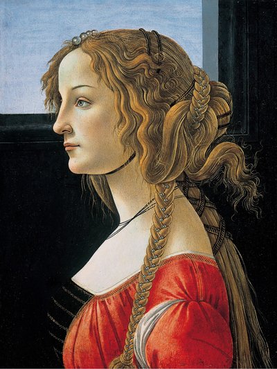 Ritratto di profilo di una giovane donna, probabilmente Simonetta da Workshop of Sandro Botticelli
