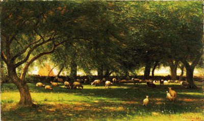Mezzogiorno nel frutteto, 1900 da Worthington Whittredge