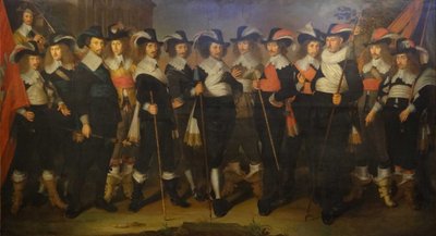 Ufficiali e guardie della compagnia del colonnello Herman Herbertsz da Wouter Crabeth II