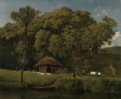 Un Fienile sulla Riva di un Torrente in Gheldria da Wouter Johannes van Troostwijk