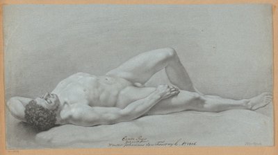 Nudo maschile sdraiato sulla schiena (1º premio 1806) da Wouter Johannes van Troostwijk
