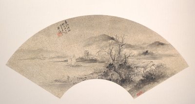 Pioggia nebbiosa sul fiume in primavera da Wu Shixian