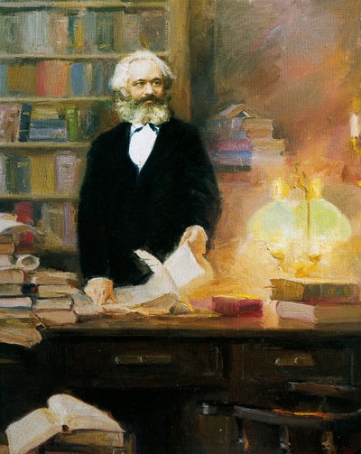 Karl Marx nel suo studio da Wun Zhang