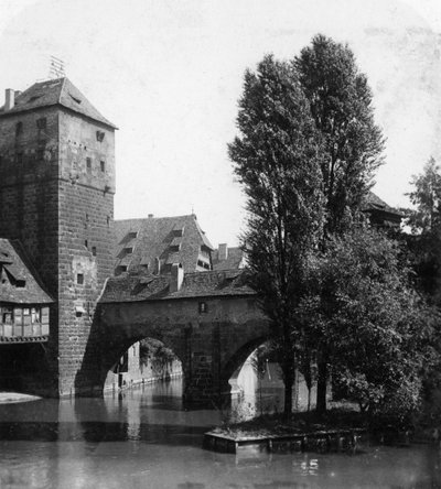 Henkersteg Il Ponte del Boia, Norimberga, Baviera, Germania, c1900s da Wurthle and Sons
