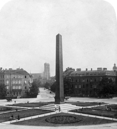 Karolinenplatz, Monaco, Germania, c1900s da Wurthle and Sons