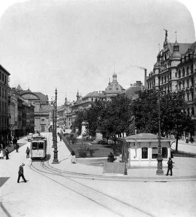 Promenadeplatz a Monaco di Baviera, Germania da Wurthle and Sons