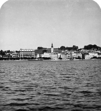La riva del lago a Gmunden, Salzkammergut, Austria da Wurthle and Sons