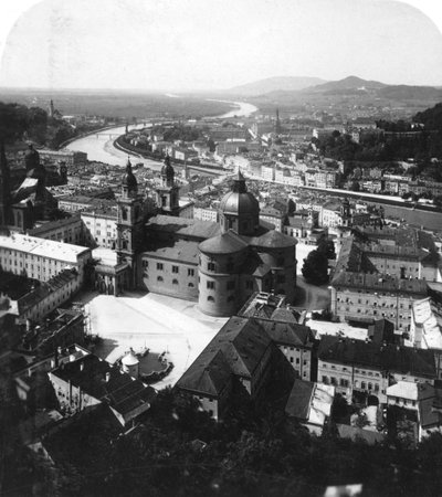 Veduta di Salisburgo dalla Fortezza di Hohensalzburg, Salisburgo, Austria, c1900 da Wurthle and Sons