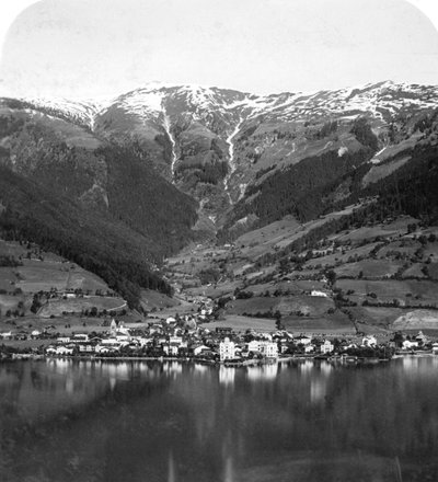 Zell am See e monte Schmittenhöhe, Salisburgo, Austria, c1900s da Wurthle and Sons