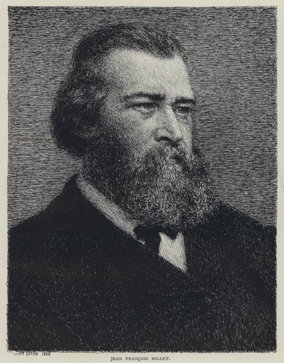 Jean Francois Millet, pittore francese (litografia) da Wyatt Eaton