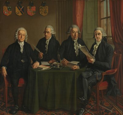 I quattro principali commissari dei lavori portuali di Amsterdam da Wybrand Hendriks