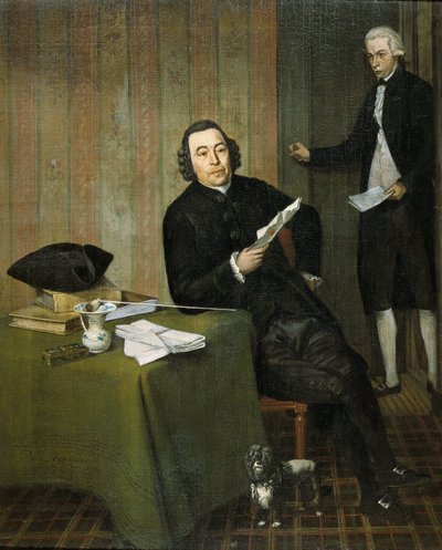 Wernerus Köhne (1725/26-88), notaio di Haarlem, con il suo impiegato Jan Bosch da Wybrand Hendriks