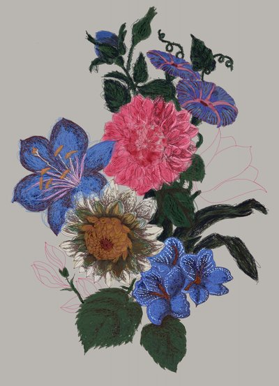 Illustrazione floreale vivace da XHOZUCAN