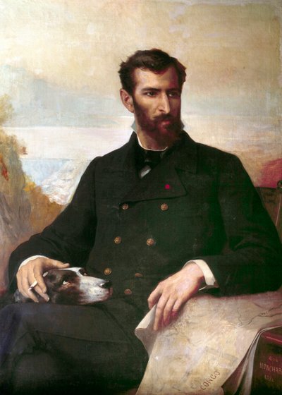 Ritratto di Pierre Savorgnan di Brazza da Xavier Alphonse Monchablon