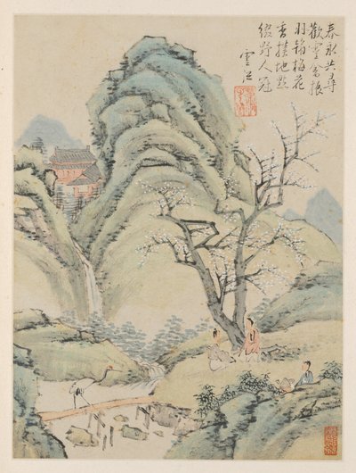 Album di paesaggi stagionali, Foglia A (foglia precedente 4) da Xiao Yuncong