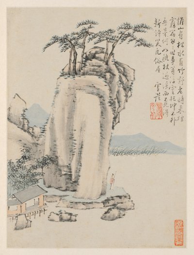 Album di paesaggi stagionali, Foglia G (foglia precedente 7) da Xiao Yuncong