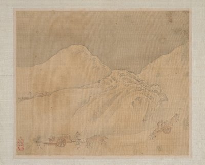 Paesaggi, datato 1652 (album di quattro fogli; inchiostro e colore su seta) da Xin Ye