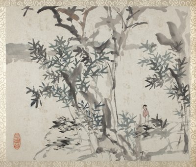 Album di paesaggi e calligrafia per Liu Songfu da Xugu