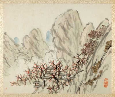 Album di paesaggi e calligrafia per Liu Songfu da Xugu
