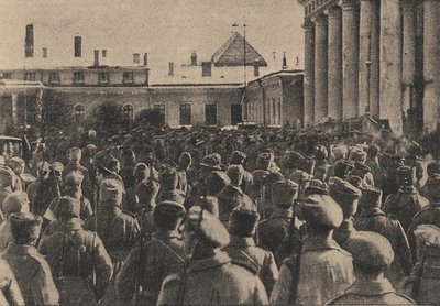 Manifestazione delle truppe rivoluzionarie davanti alla Duma di Stato durante la Rivoluzione di febbraio da Yakov Vladimirovich Steinberg