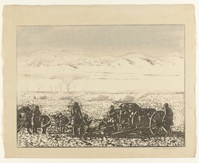 Paesaggio di guerra da Yamagishi Kazue (signed by artist)