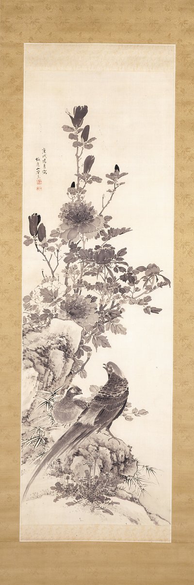Peonie E Fagiani Dorati da Yamamoto Baiitsu