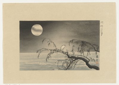 Luna piena sopra il fiume da Yamamoto Shoun