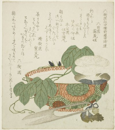 Ciotola, forbici e glorie del mattino da Yashima Gakutei