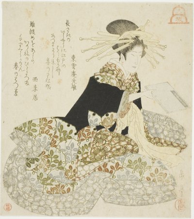 Osaka: cortigiana di Shinmachi, da una serie senza titolo delle tre capitali da Yashima Gakutei