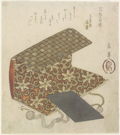Cartella decorata per il Circolo di Horinouchi, metà del XIX secolo da Yashima Gakutei