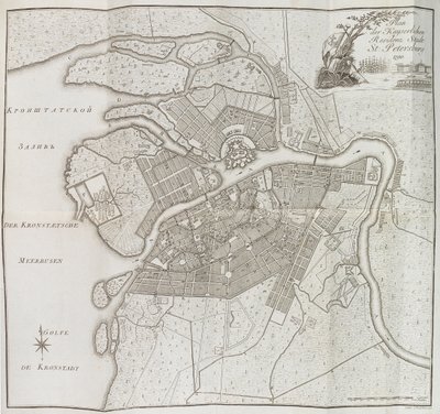 Mappa di San Pietroburgo da Yefim Maximovich Khudyakov