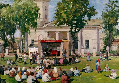 Il giorno della cooperazione in un villaggio da Yefim Mikhailovich Tcheptsov