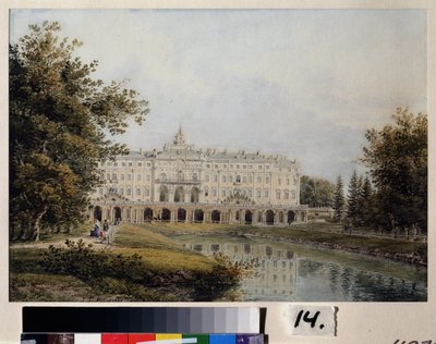 Vista del Palazzo di Costantino a Strelna, vicino a San Pietroburgo da Yegor Yegorovich Meier