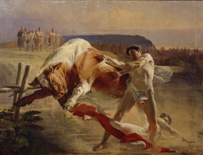 La prova di forza di Yan Usmovets, 1849 da Yevgraf Semyonovich Sorokin